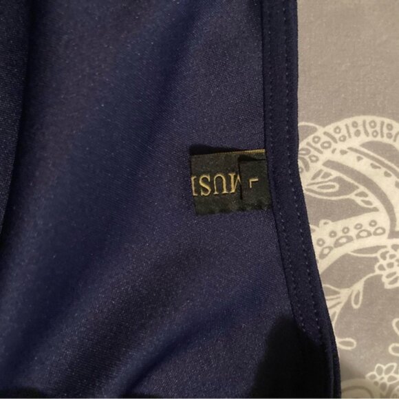 Mushare Navy Blue Ruffled One-Shoulder Dress - Picture 3 of 5